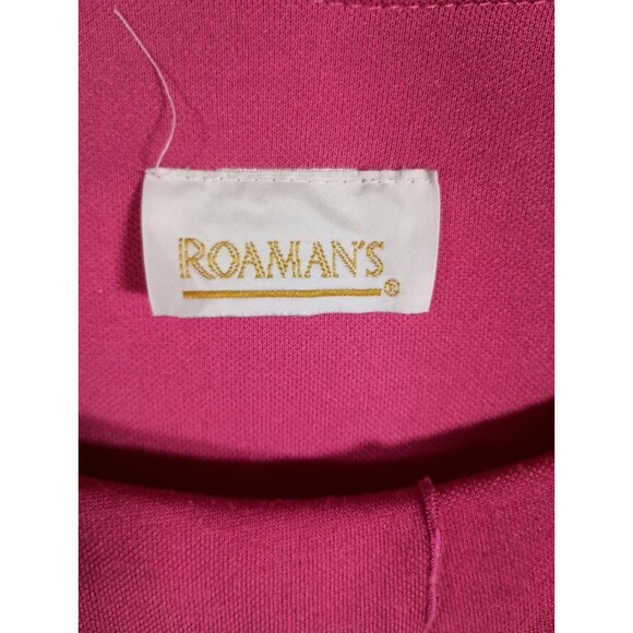 Vintage Roamans Short Sleeve Pink Lettuce Hem Exaggerated Collar Plus Size 4X - Picture 2 of 7